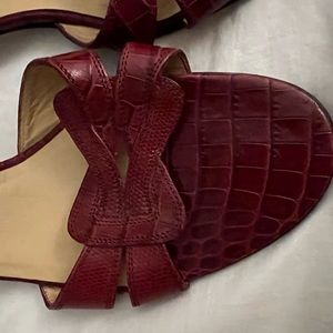 Isaac Mizrahi Classic Slides Red Lizard 9M